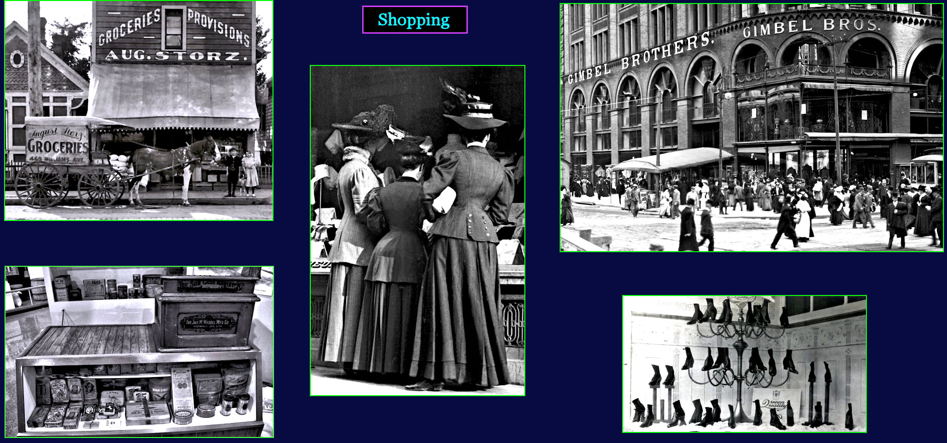 Urban shopping, 1910